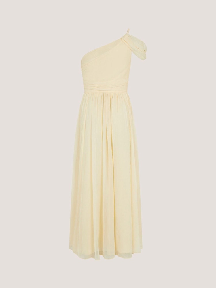 Monsoon Yellow Texas One Shoulder Prom Dress - Image 2 of 3
