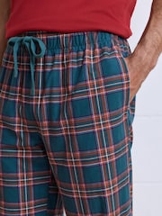 Red/Green Short Sleeve Cosy Check Jersey Pyjamas Set - Image 6 of 6