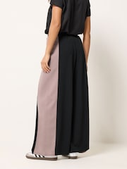 PixieGirl Petite サテン サイドパネル ワイドレッグ パンツ - 画像 3 / 5