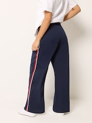 M&Co Blue Petite Side Stripe Wide Leg Trousers - Image 3 of 5