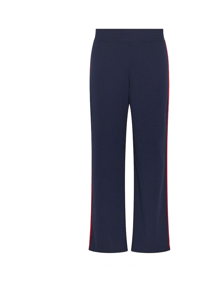 M&Co Blue Petite Side Stripe Wide Leg Trousers - Image 5 of 5