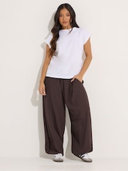 PixieGirl Petite Brown Balloon Trousers - Image 3 of 6