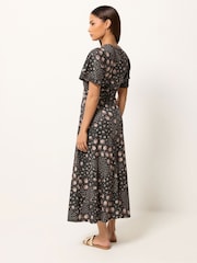 Коричневый - PixieGirl Petite Patchwork Midaxi Dress - Изображение 3 5