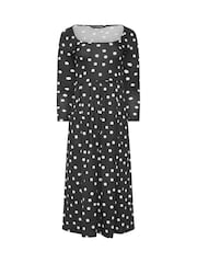 PixieGirl Petite принт с длинными рукавами плиссе платье макси - Изображение 5 5