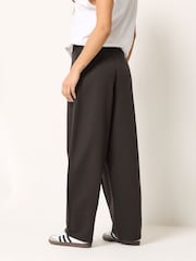 PixieGirl Petite Black Jersey Wrap Button Trousers - Image 2 of 4