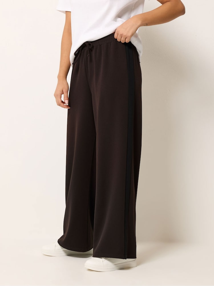 M&Co Brown Petite Wide Leg Trousers - Image 2 of 5