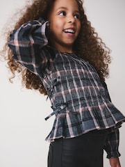 Mono Lurex Shirred Blouse (3-16yrs) - Image 1 of 4