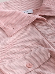 Pink Soft Corduroy Funnel Overhead Shacket - Image 7 of 7