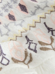 Ecru National Trust x Next Embroidered Collar Long Sleeve Blouse - Image 8 of 8