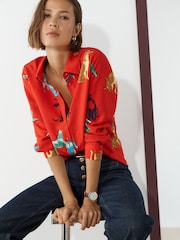 Red Dog Print Long Sleeve Shirt - Image 2 of 9