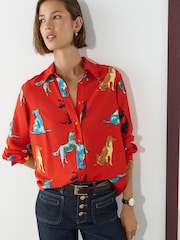 Red Dog Print Long Sleeve Shirt - Image 4 of 9