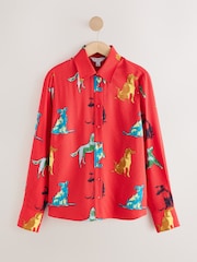 Red Dog Print Long Sleeve Shirt - Image 7 of 9