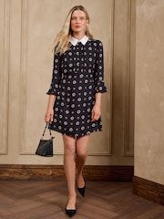 Love & Roses Collar Mini Dress - Image 3 de 4