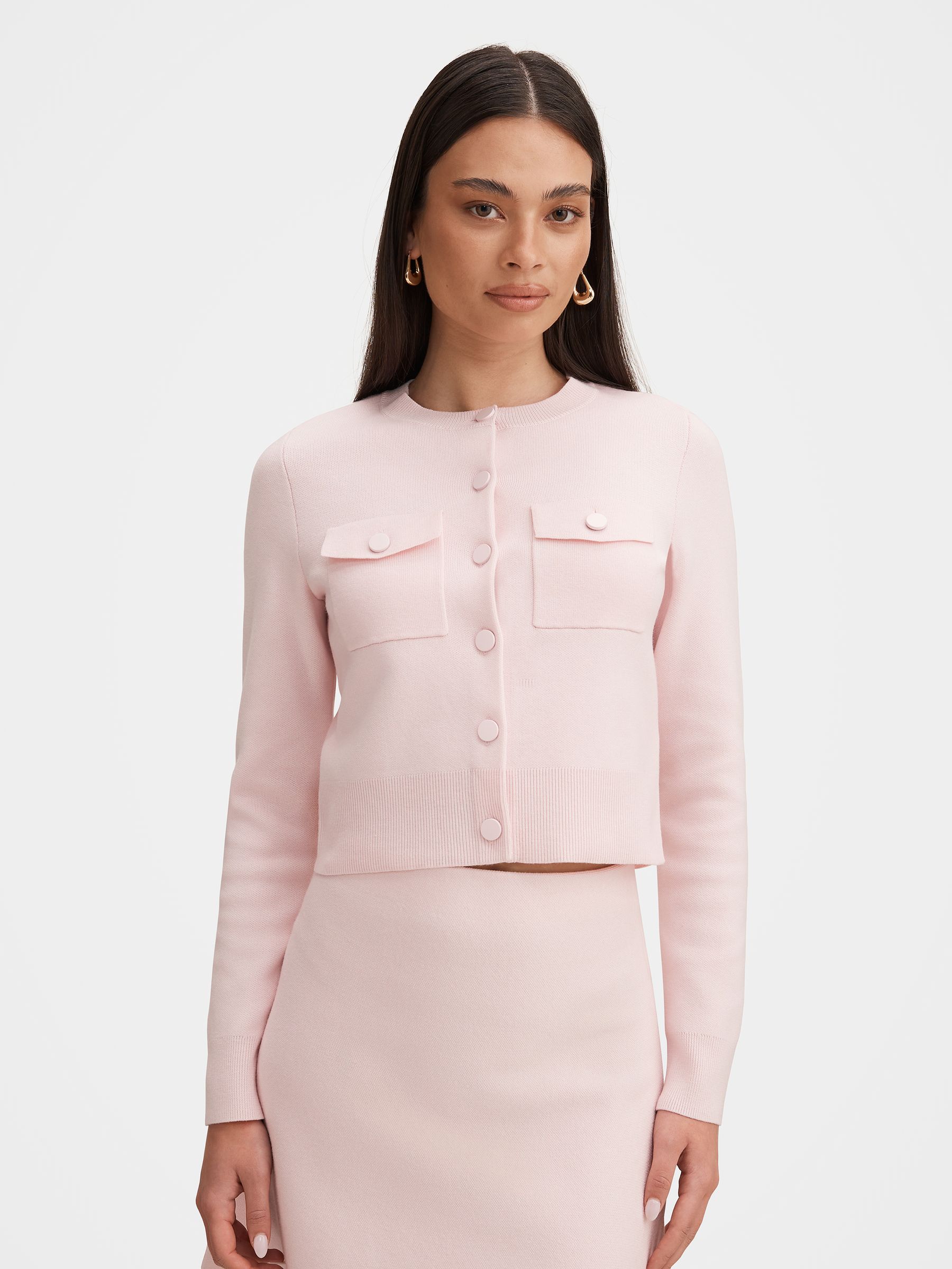 Buy Forever New Pink Aria Pocket Detail Cardigan from Next Denmark