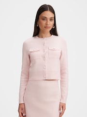 Forever New Pink Aria Pocket Detail Cardigan - Image 1 of 5