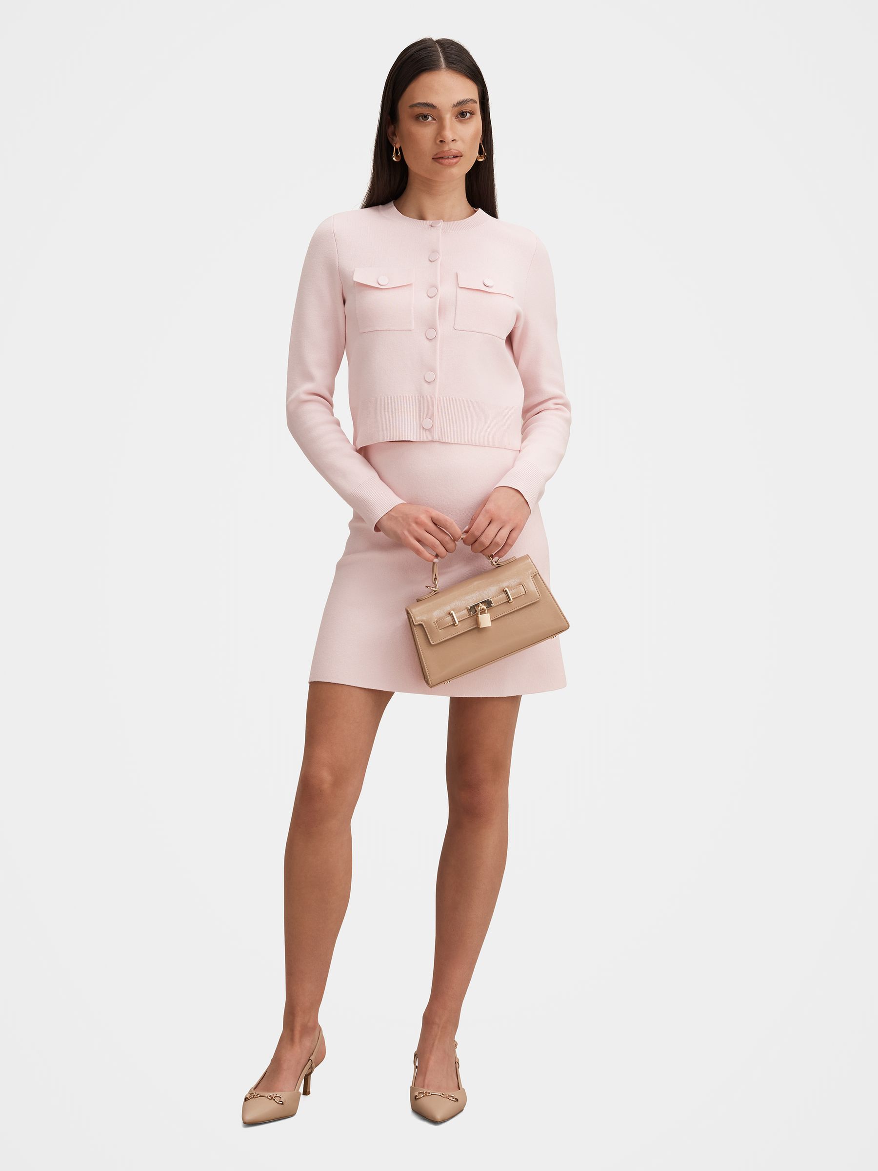 Buy Forever New Pink Aria Pocket Detail Cardigan from Next Denmark