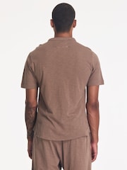Religion Brown Orson Slub Polo Shirt - Image 2 of 4