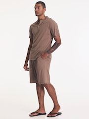 Religion Brown Orson Slub Polo Shirt - Image 4 of 4