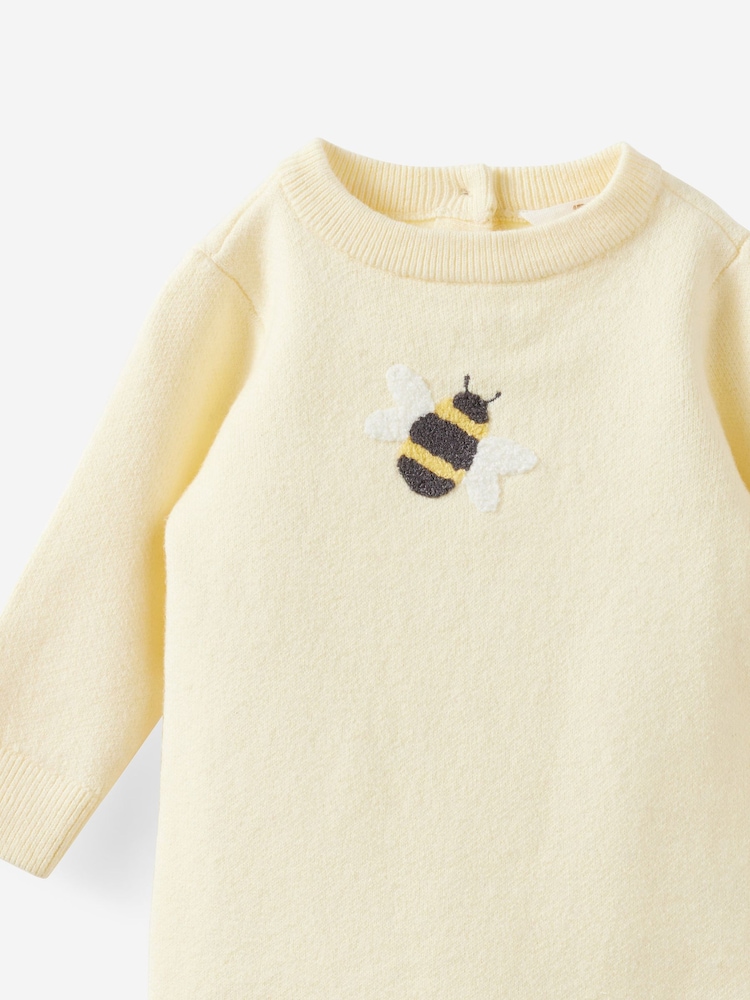 أصفر - لباس قطعة واحدة محبوك بأكمام طويلة من Cotton On - Image 3 of 3