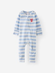 Cotton On Blue Long Sleeve Zip Sleepsuit - Image 1 of 3