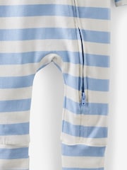 Cotton On Blue Long Sleeve Zip Sleepsuit - Image 3 of 3