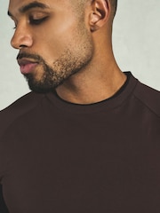 Tailored Athlete Brown Muscle Fit Fine Tipped T-Shirt - Image 5 of 7