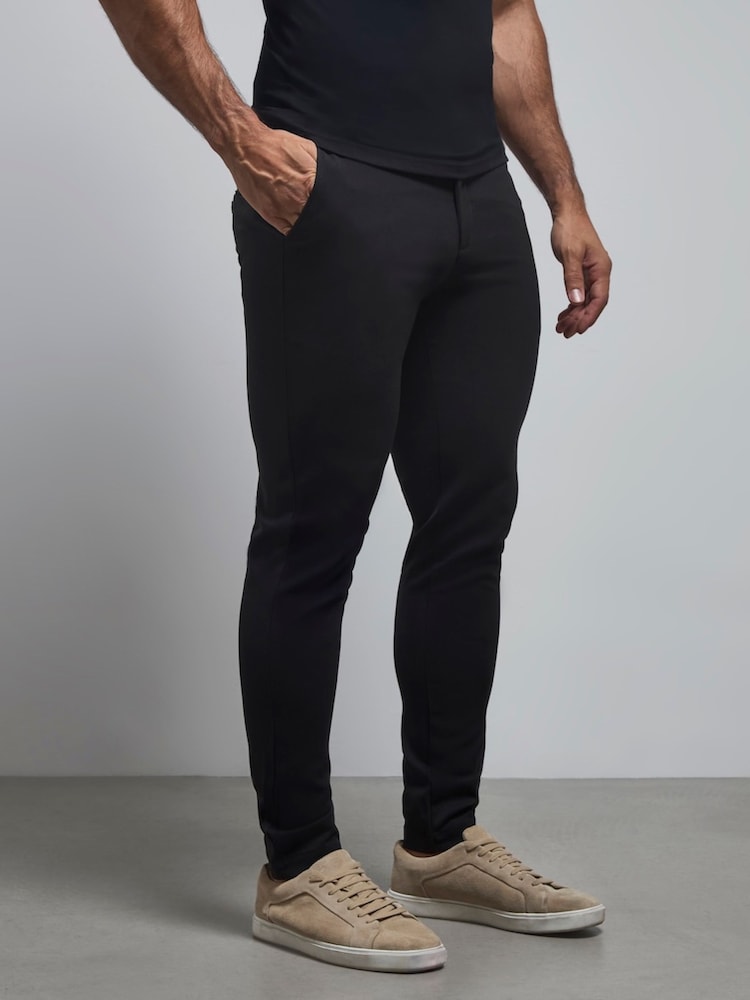 Tailored Athlete Black Muscle Fit 365 Trousers - Image 1 of 6