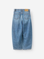 Cotton On Blue - Embroidered Stars Unisex Barrel Leg Denim Jeans - Image 2 of 3