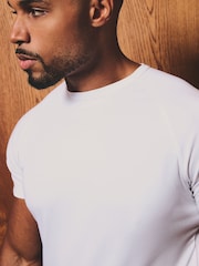 Tailored Athlete White Muscle Fit Mercerised Cotton T-Shirt - Image 6 of 6