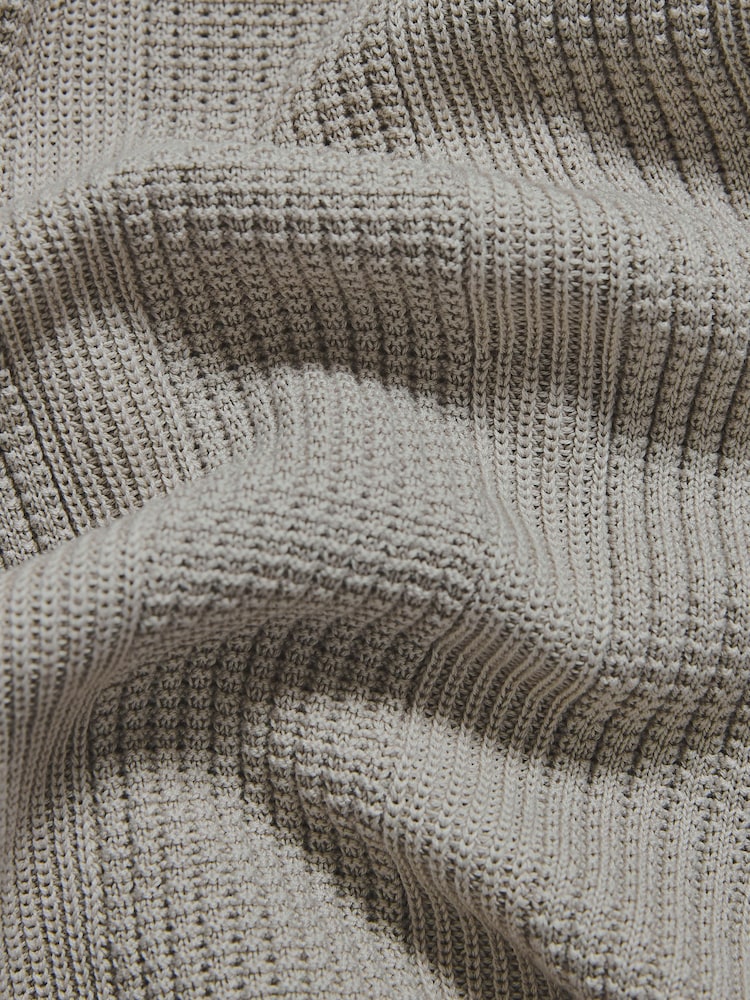 Tailored Athlete Stone Muscle Fit Vertical Stripe Knitted Polo Shirt - Image 6 of 6