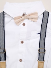 Little Gent Body chemise fictif, nœud papillon et short avec bretelles, ensemble - Image 3 sur 5