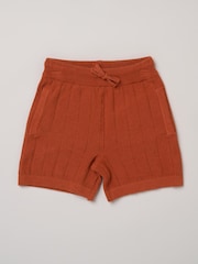Little Gent Orange True Knit Resort Shirt And Shorts - Image 3 of 5