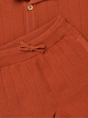 Little Gent Orange True Knit Resort Shirt And Shorts - Image 4 of 5