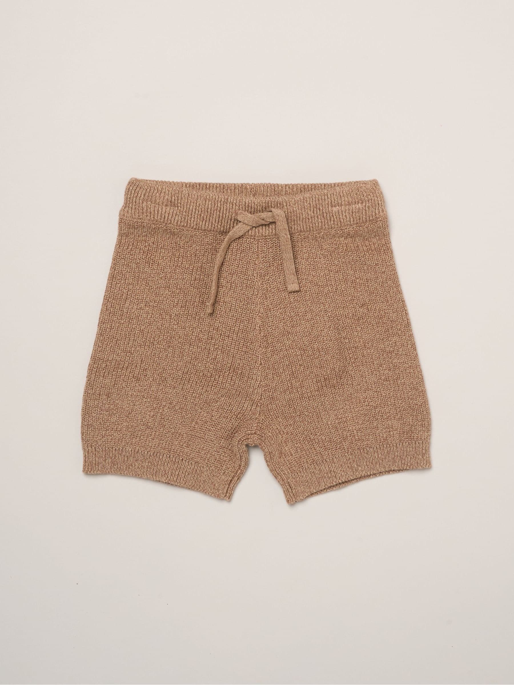 Buy Little Gent Brown True Knit Shirt And Shorts With Crochet Bear