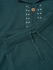Little Gent Blue True Knit Resort Shirt And Shorts - Image 2 of 5