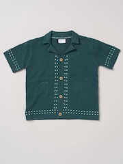 Little Gent Blue True Knit Resort Shirt And Shorts - Image 3 of 5