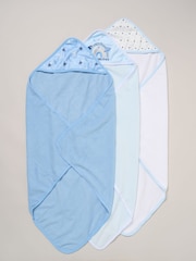 Rock-A-Bye Baby Boutique Blue Hooded Towels And Wash Cloth Set 3 Pack - Image 1 of 3