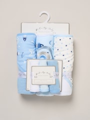 Rock-A-Bye Baby Boutique Blue Hooded Towels And Wash Cloth Set 3 Pack - Image 3 of 3