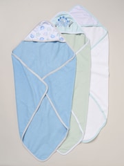 Rock-A-Bye Baby Boutique Green Hooded Towels And Wash Cloth Set 3 Pack - Image 1 of 3