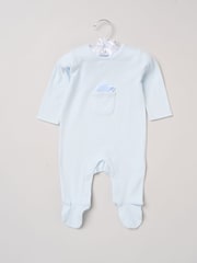 Blau - Rock-A-Bye Baby Boutique Sleepsuit With Appliqué Bear With Cloud Pocket - Bild 1 von 3