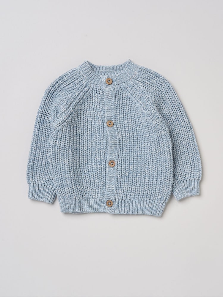 Rock-A-Bye Baby Boutique Blue Born In 2026 Embroidered Knitted Cardigan - Image 2 of 4