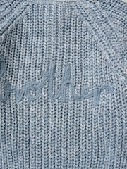 Rock-A-Bye Baby Boutique Blue Born In 2026 Embroidered Knitted Cardigan - Image 4 of 4