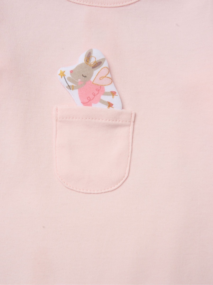 Rosa - Rock-A-Bye Baby Boutique Sleepsuit With Appliqué Bear With Cloud Pocket - Bild 3 von 3