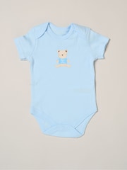 Rock-A-Bye Baby Boutique Blue - Bear Print All-In-One Baby Gift Set 5 Piece - Image 3 of 5