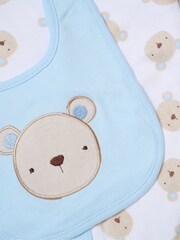 Rock-A-Bye Baby Boutique Blue - Bear Print All-In-One Baby Gift Set 5 Piece - Image 4 of 5