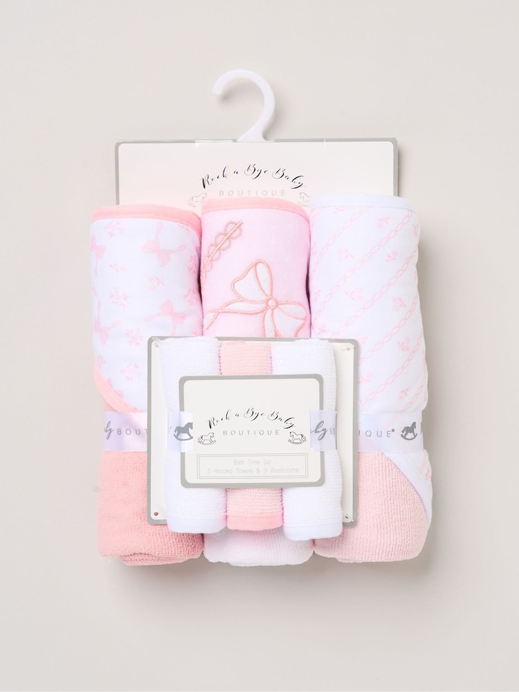 Rock-A-Bye Baby Boutique Hooded Towels And Wash Cloth Set 3 Pack - Image 1 of 3