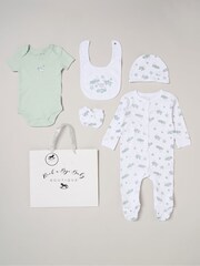 Rock-A-Bye Baby Boutique Green All-In-One Baby Gift Set 5 Piece - Image 1 of 6