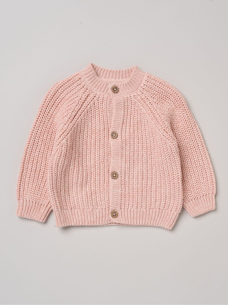 Rock-A-Bye Baby Boutique Pink Born In 2026 Embroidered Knitted Cardigan - Image 2 of 4