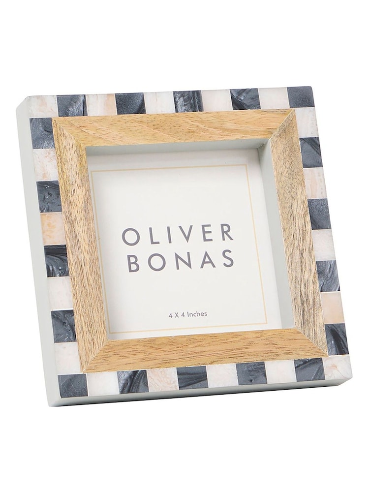 Oliver Bonas Multi Pablo Chequerboard Square Photo Frame 4x4" - Image 4 of 4