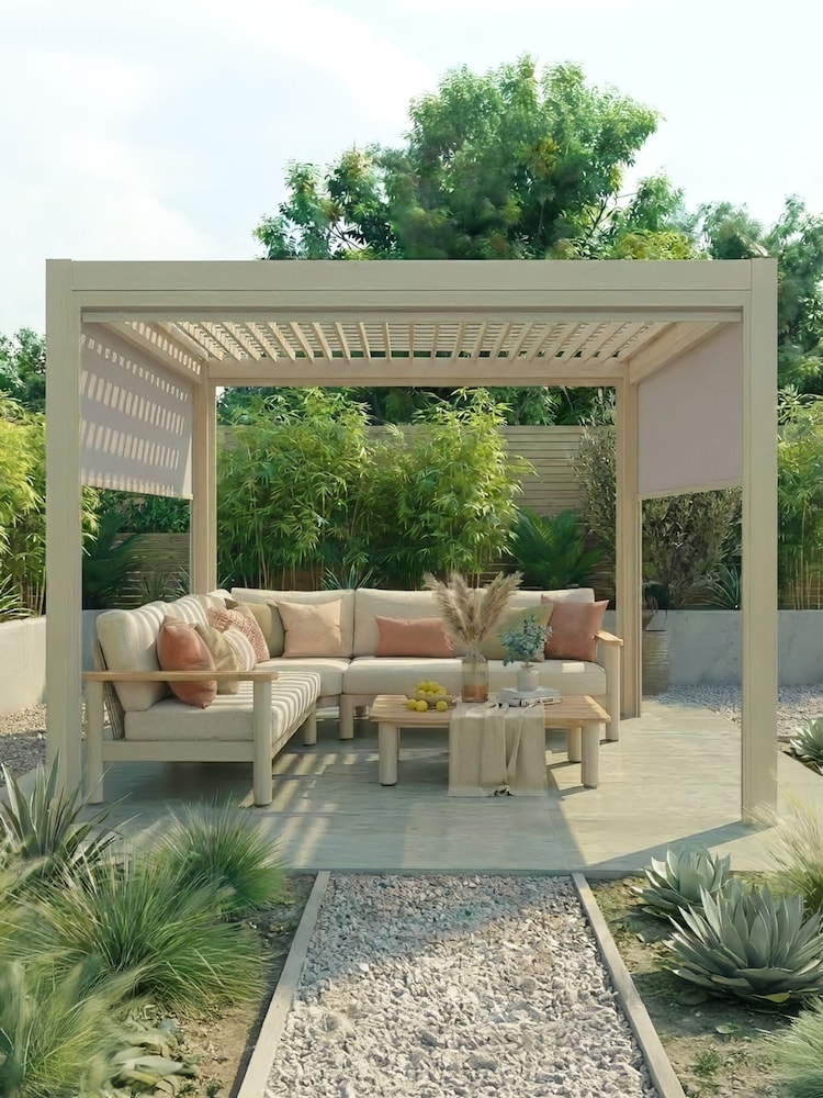 Maze Latte Jupiter Frame & accessories Pergola 3x3m - Image 2 of 6 Maze Latte Jupiter Frame & accessories Pergola 3x3m - Image 2 of 6